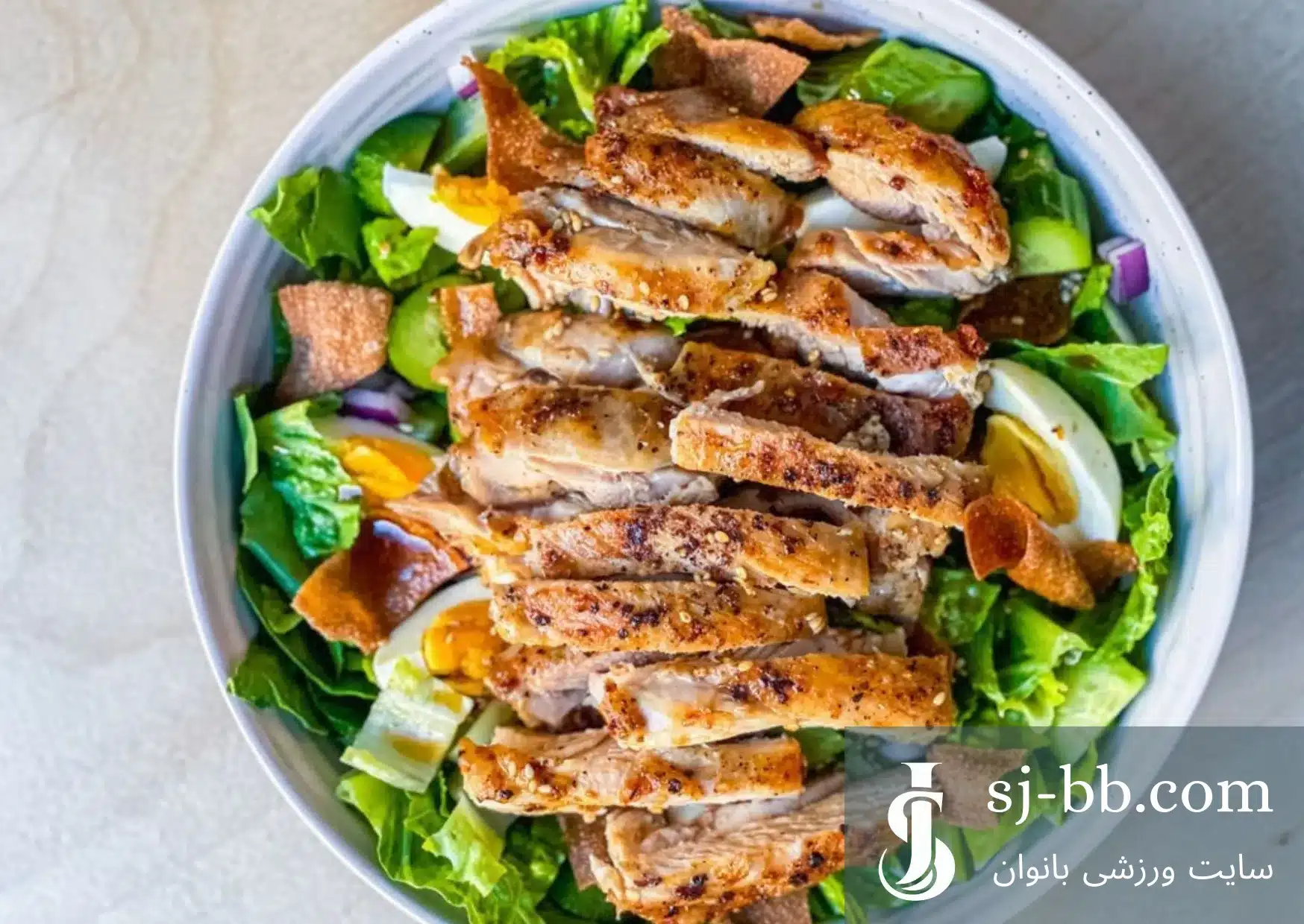 مواد لازم سالاد مرغ کبابی رژیمی 