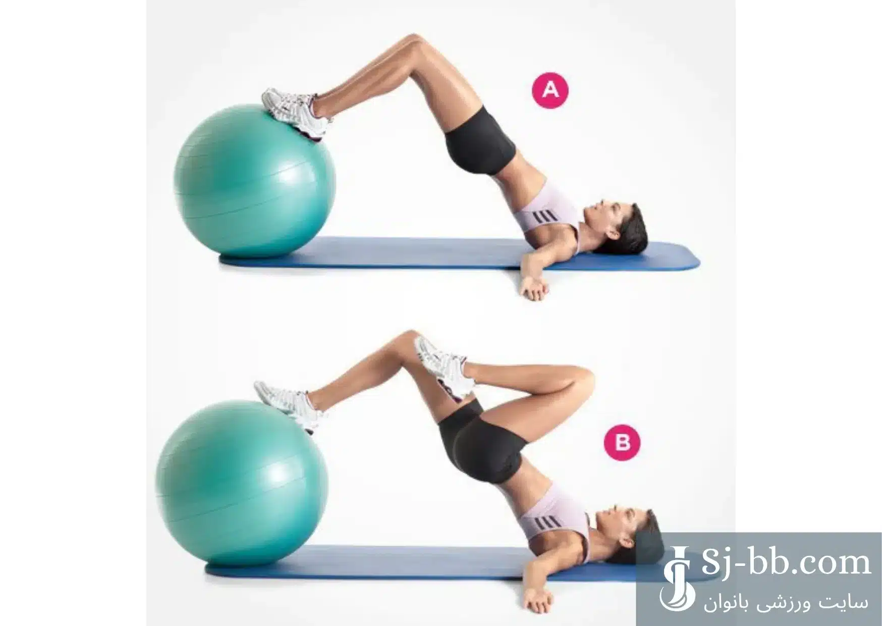 پل باسن تک پا بر روی توپ