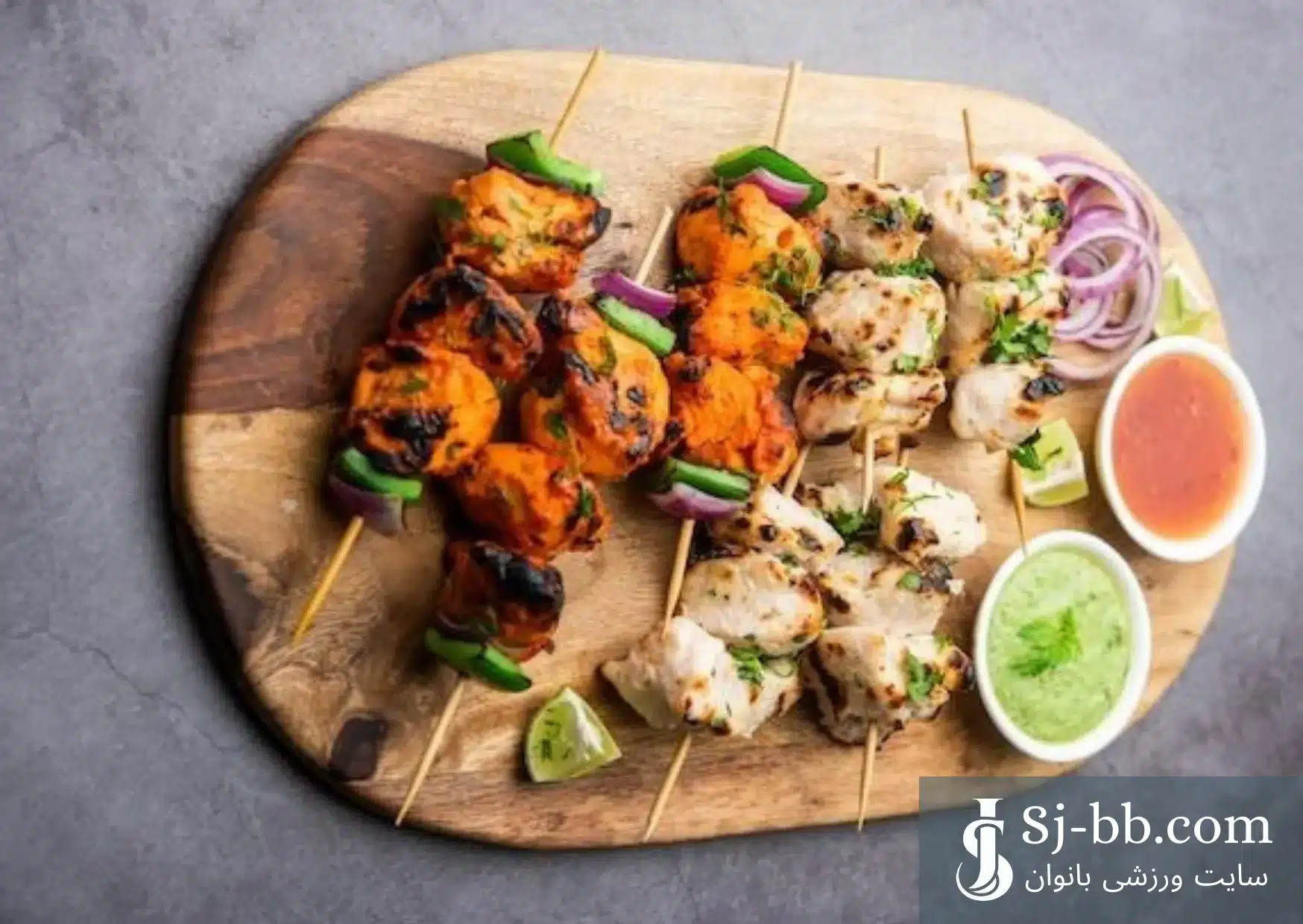 کباب رژیمی با گوشت مرغ یا بوقلمون