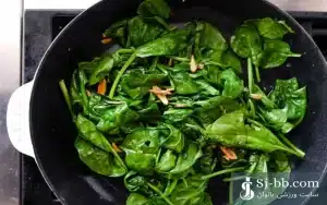 غذای رژیمی با اسفناج