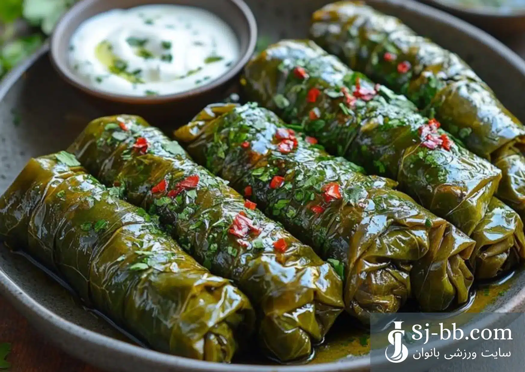 دلمه برگ مو رژیمی