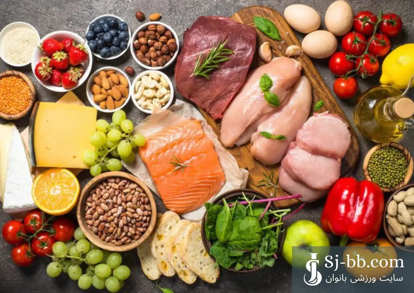 نمونه غذای رژیم پالئو