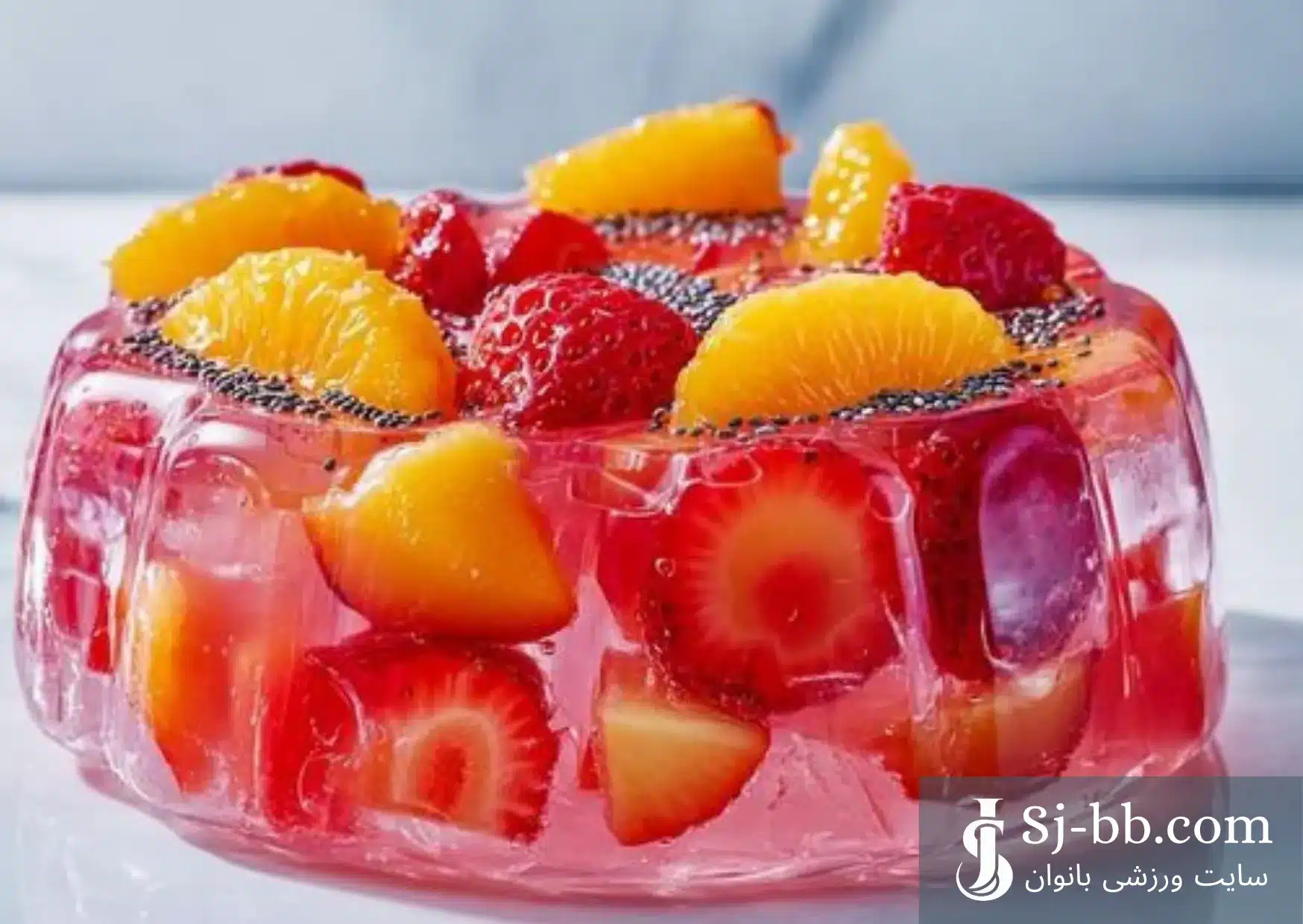 ژله رژیمی با میوه