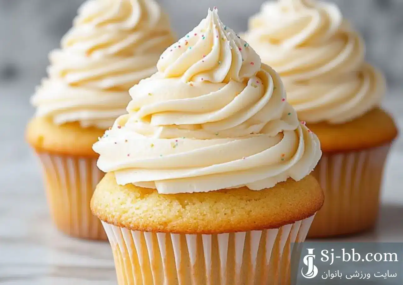 کاپ کیک وانیلی رژیمی
