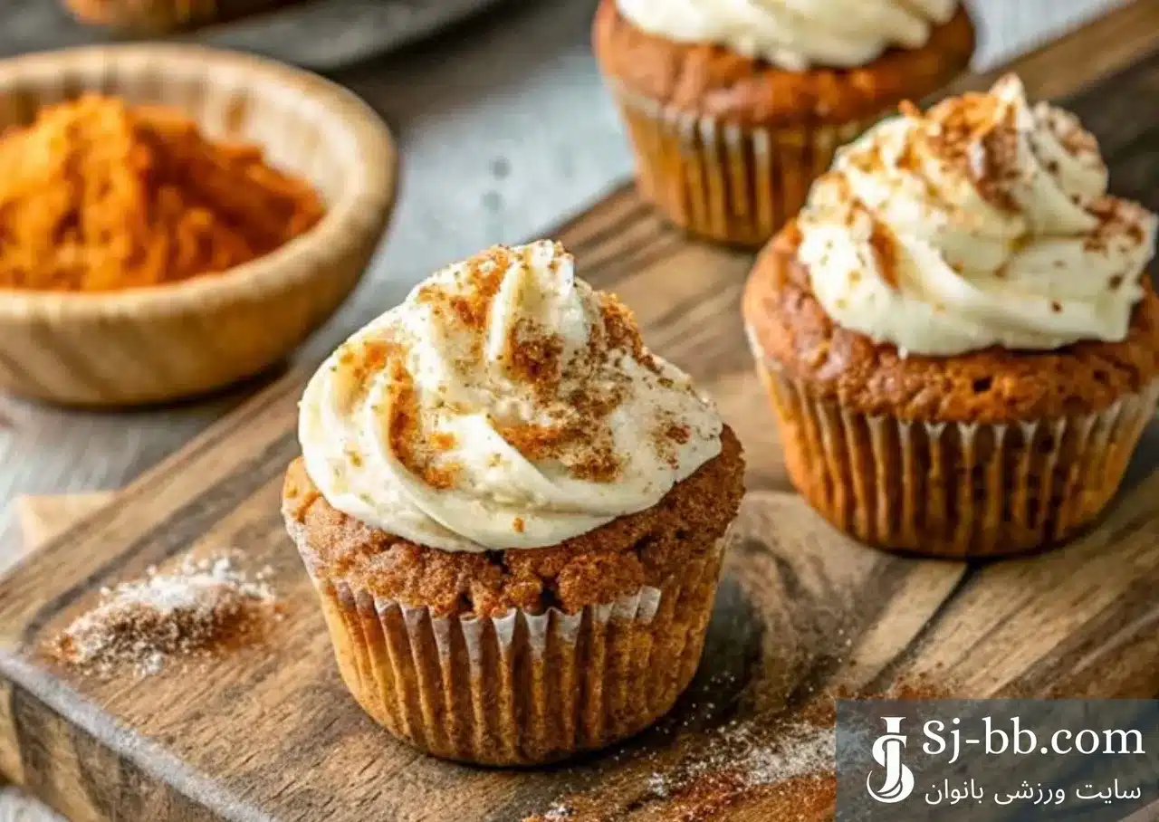 کاپ کیک سیب و دارچین رژیمی